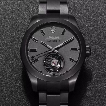 JB厂出品 劳力士 ROLEX Label Noir 蚝式真陀飞轮机械腕表