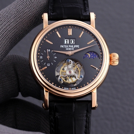 百达翡丽（Patek Philippe）月相星辰顶级手动同轴陀飞轮腕表  尺寸4...