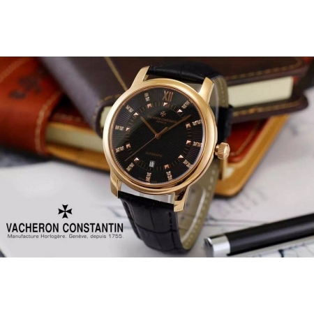 江诗丹顿（Vacheron Constantin）传承系列 瑞士三针全自动机械手...